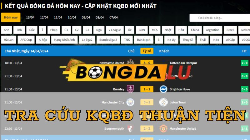 Bongda lu – Kênh xem kết quả bóng đá cập nhật chuẩn xác 24h