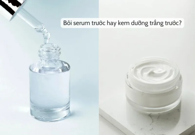 Serum thường được thoa trước kem dưỡng theo nguyên tắc sử dụng sản phẩm từ kết cấu mỏng đến đặc