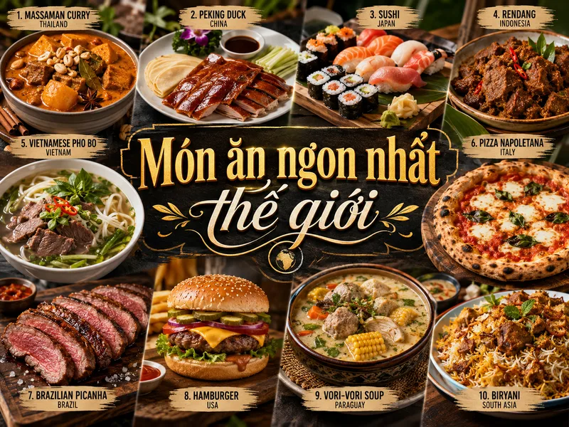 Món ăn ngon nhất thế giới: 10 tuyệt phẩm ẩm thực đáng thử